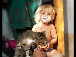 صورة: مرض القطط عند الأطفال